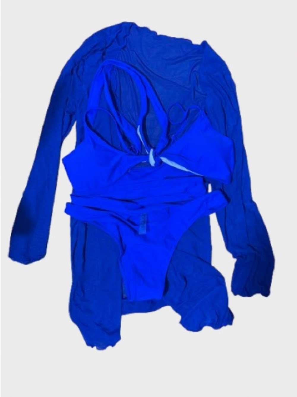 Blue Women's Bikini Set - Stylish Two-Piece Swimwear with cover up